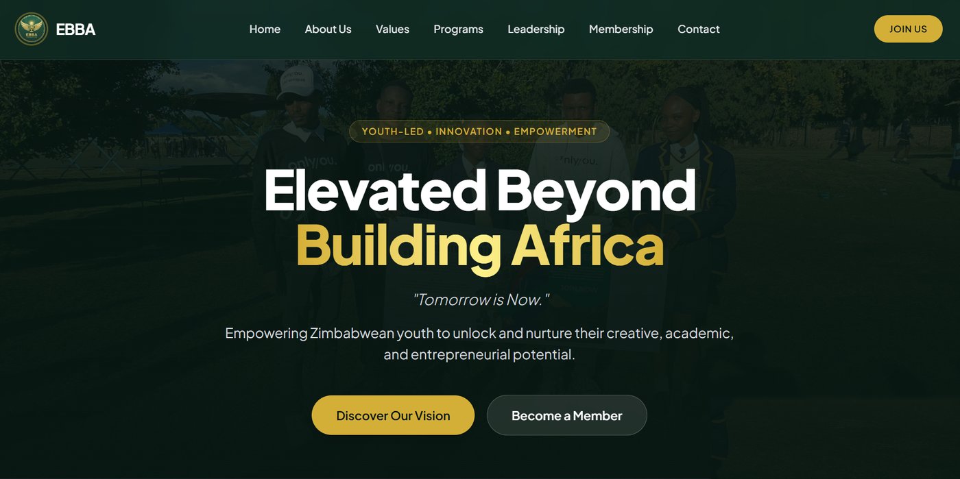 EBBA — Elevated Beyond Building Africa website